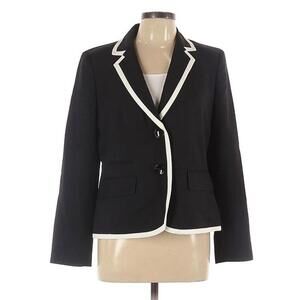 NWT Black Label by Evan Picone Blazer black white 4 jacket